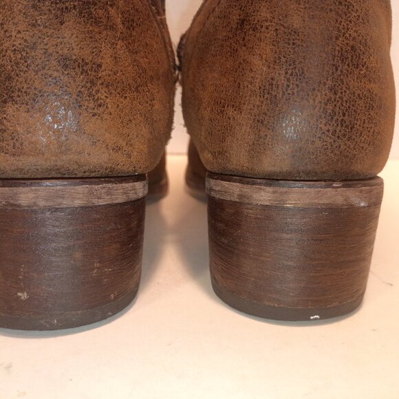 DURANGO "Charlotte" Women's Sz 9US/41EU Brown Aged Leather Inside Zip Tall Boots - Picture 10 of 12